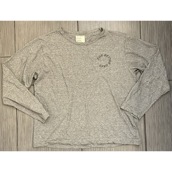 For Days Women’s Gray Long Sleeve T-shirt Size Medium Organic/Recycled Cotton - Picture 1 of 4